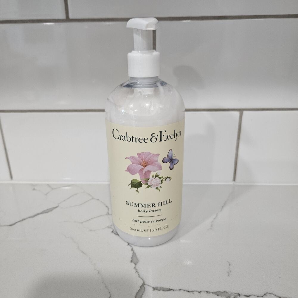 CRABTREE & EVELYN Summer Hill Body Lotion W/PUMP 500ML 16.9 FL OZ NEW BIG BOTTLE